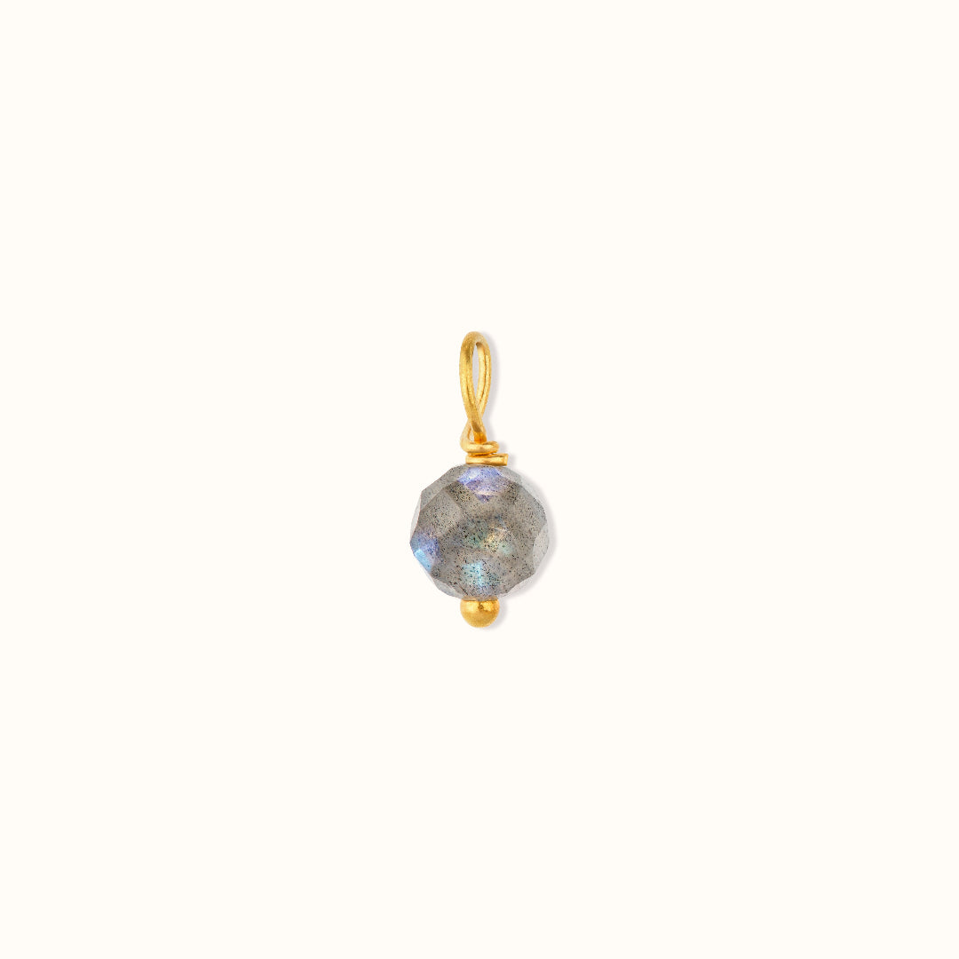Cosmic Dot Labradorit Charm Golden
