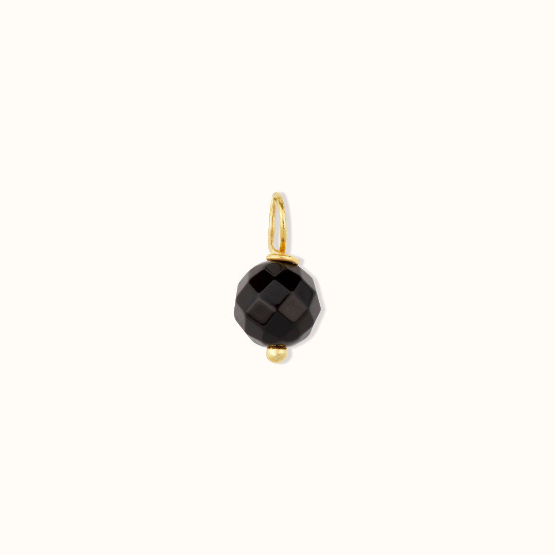 Cosmic Dot Onyx Charm Golden