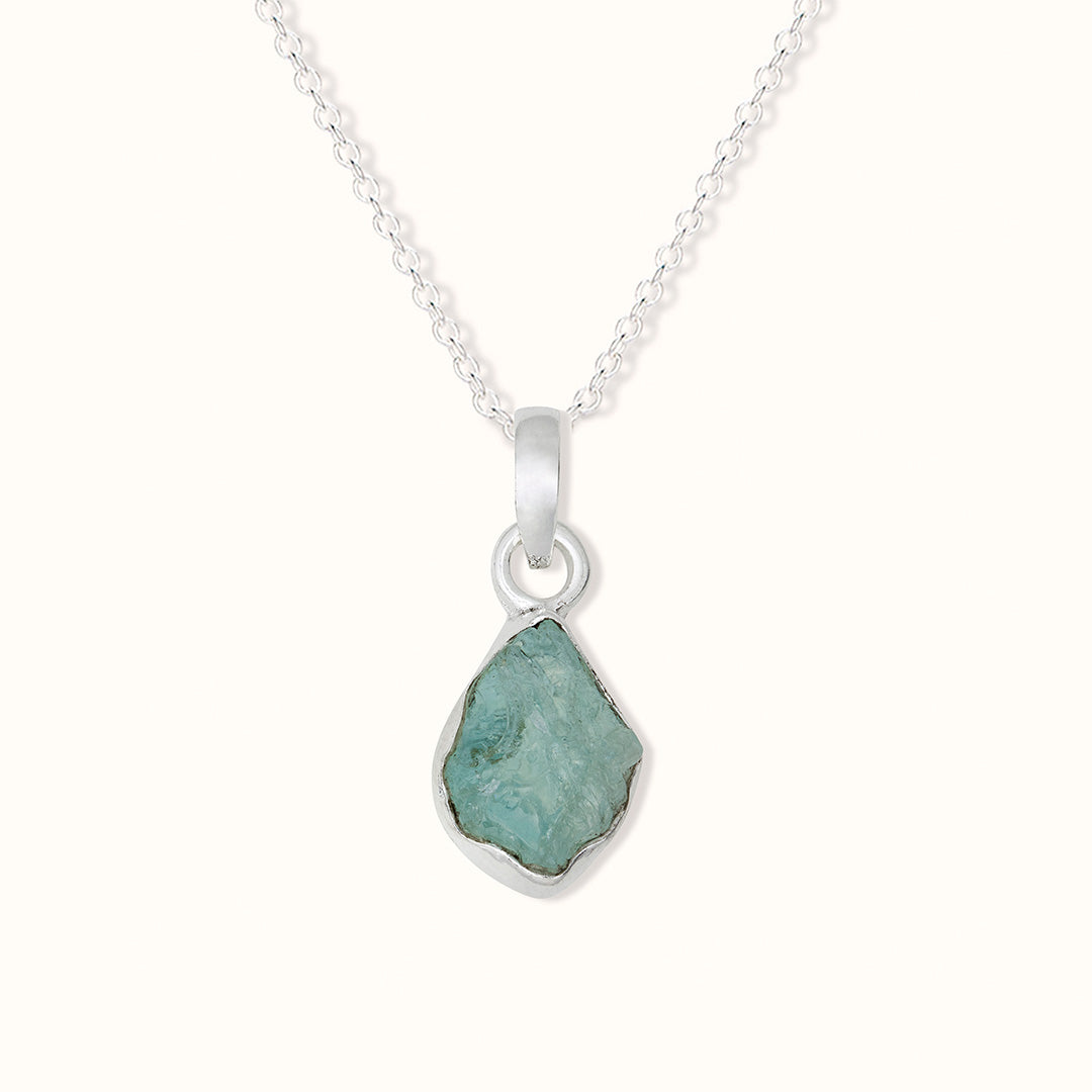 Gaia Aquamarin Charm Silber