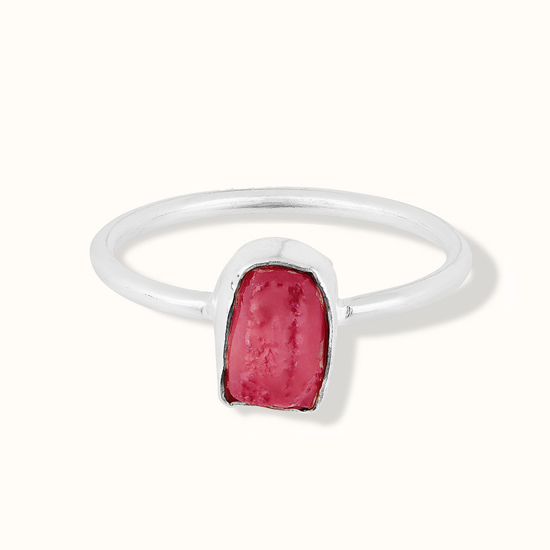 Gaia Rubin Ring Silber