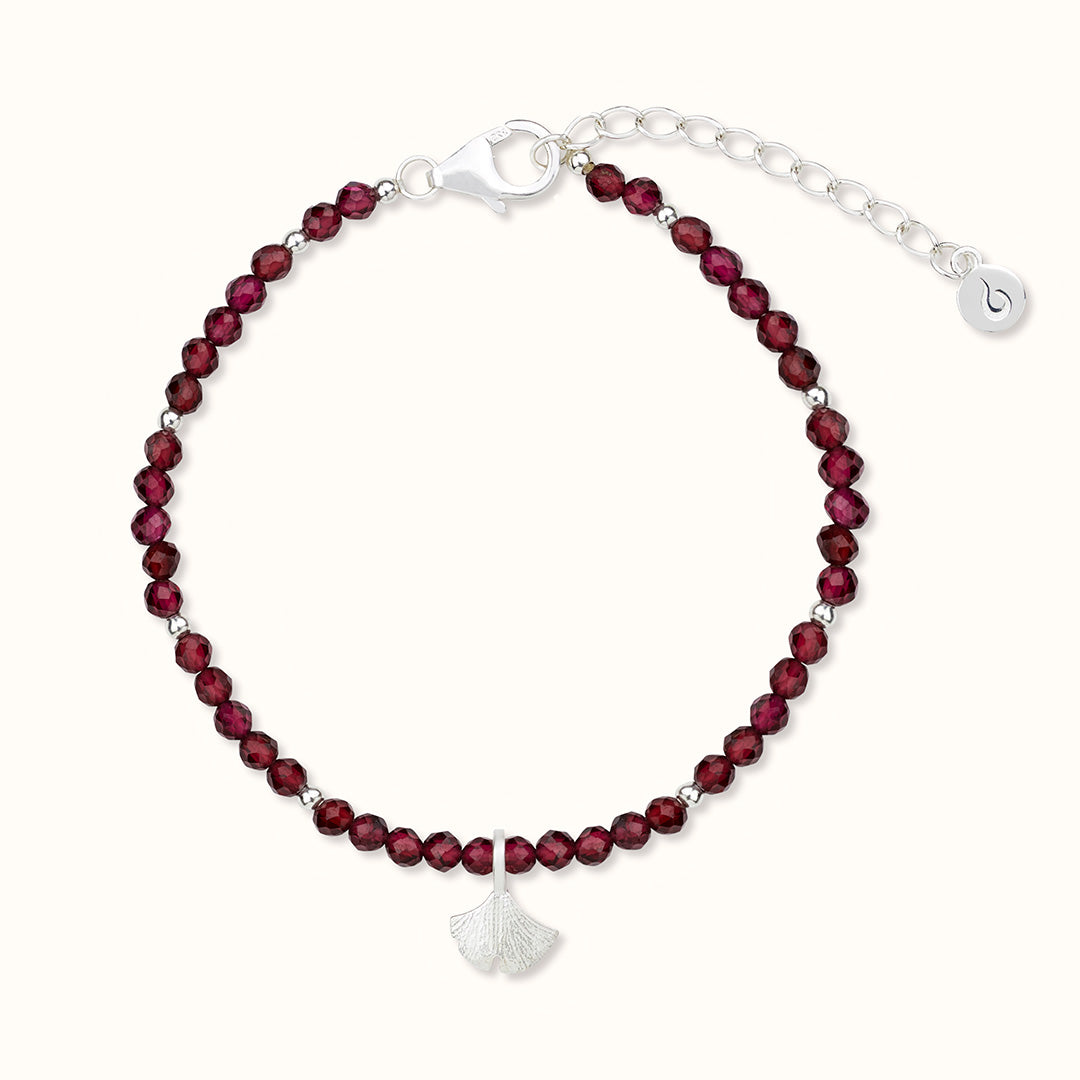 "Graceful. Grounded. Powerful" Ginkgo Armband Silber