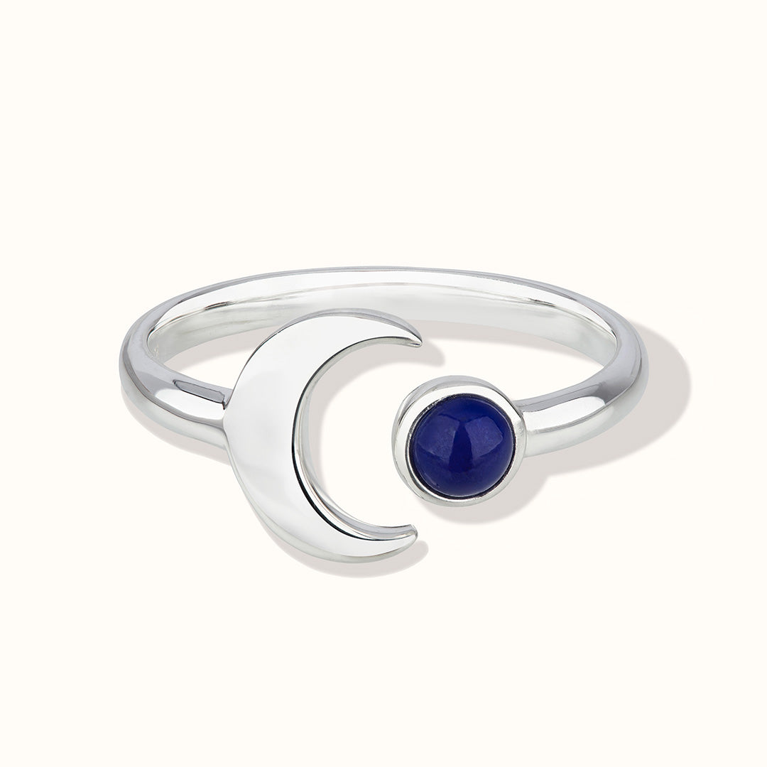 Luna Lapislazuli Ring Silber