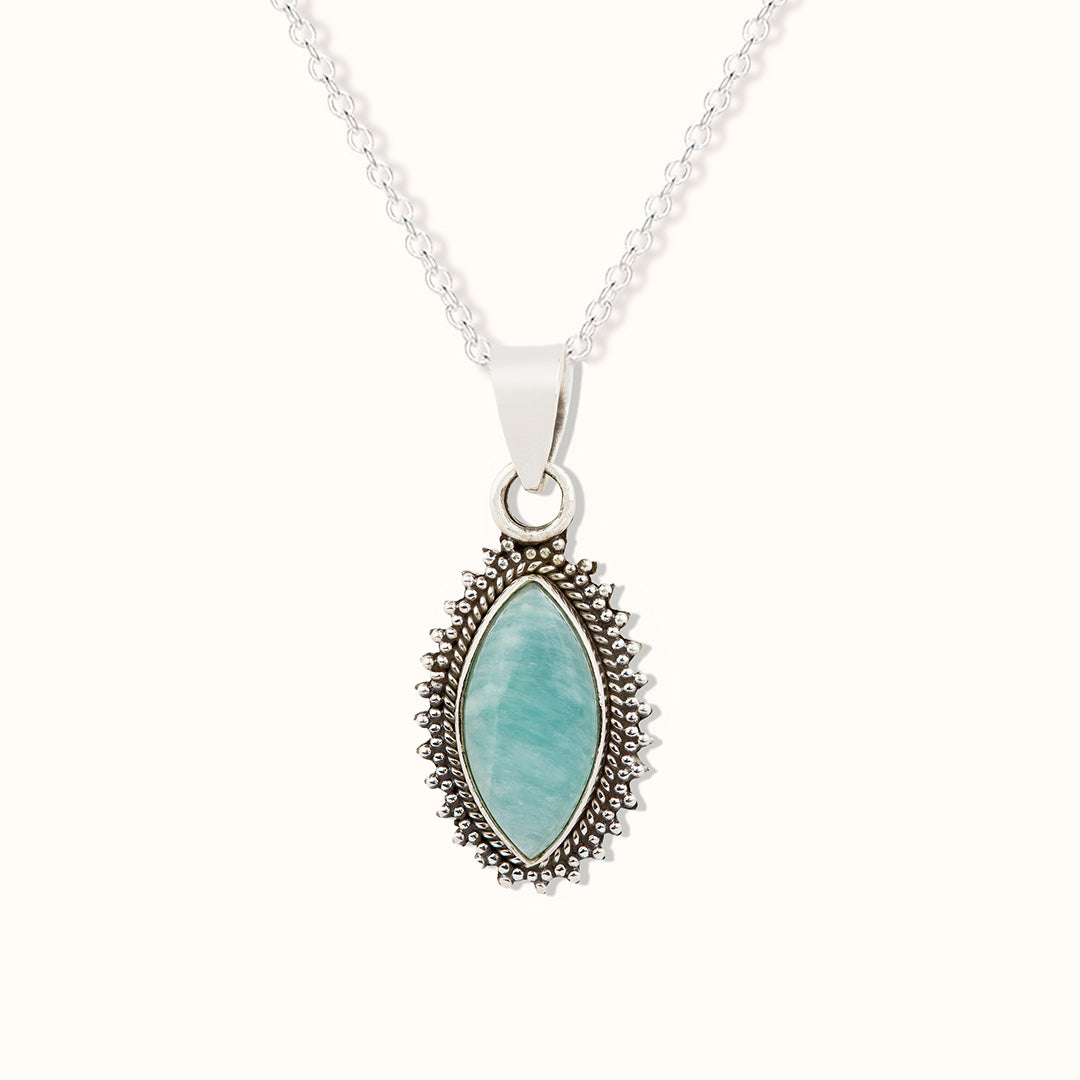 Namaste Amazonit Charm Silber