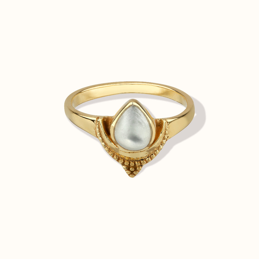 Moana Perlmutt Ring Golden