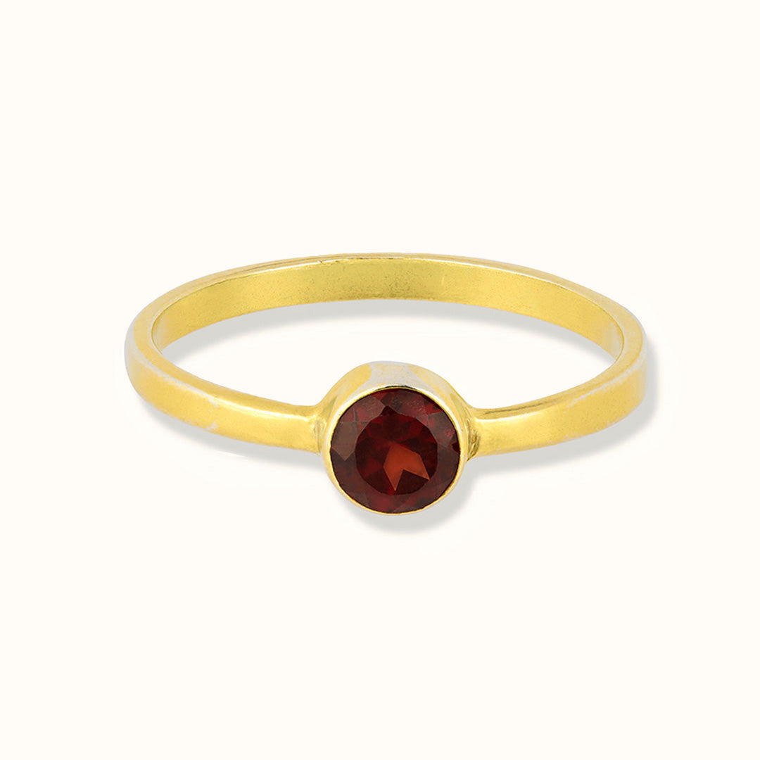 Una Granat Ring Golden