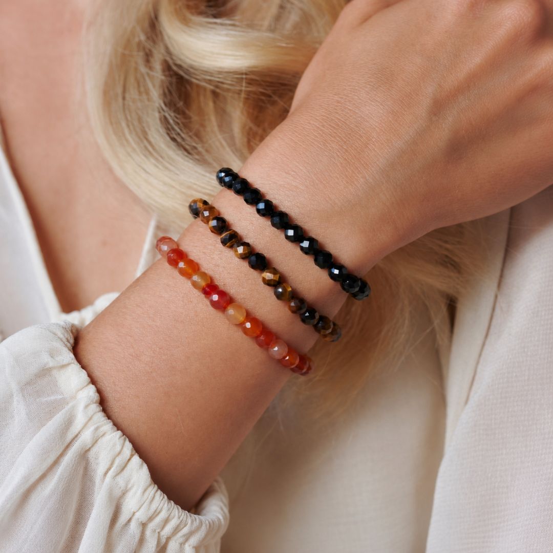 ENERGIZE Set Karneol, Tigerauge, Onyx