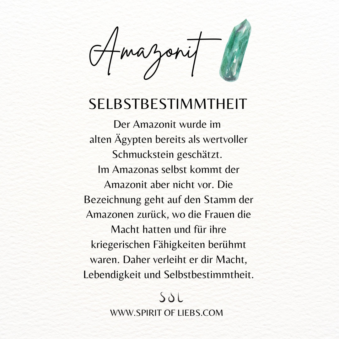 Namaste Amazonit Ring Golden - Spirit of Liebs