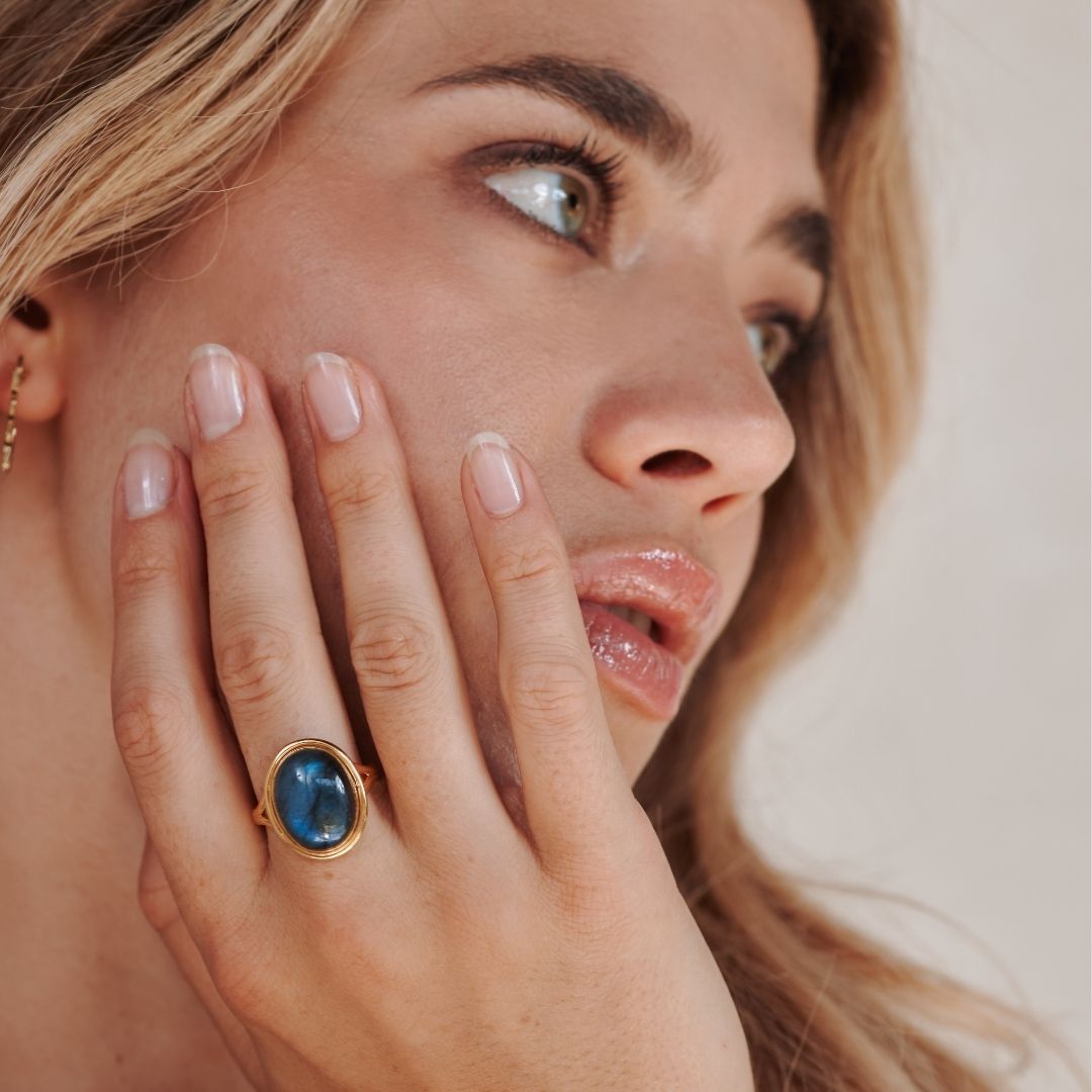 Aylin Labradorit Ring Golden