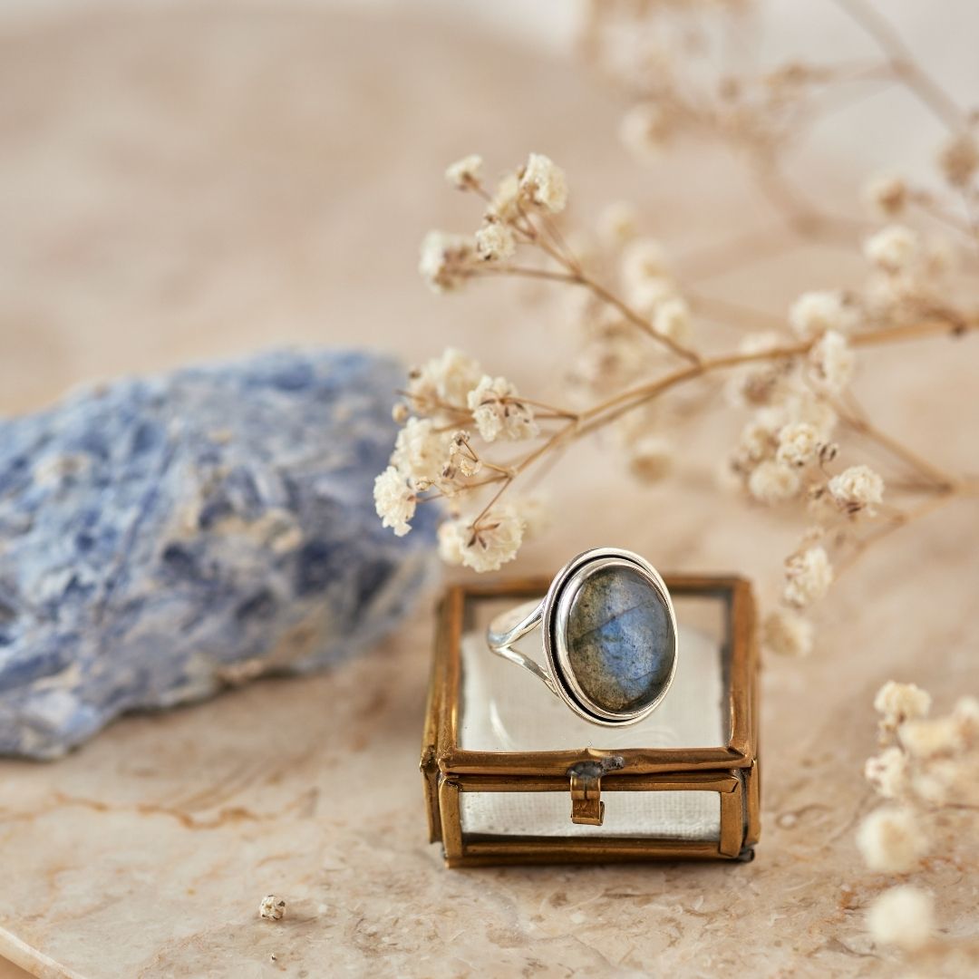 Aylin Labradorit Ring Silber