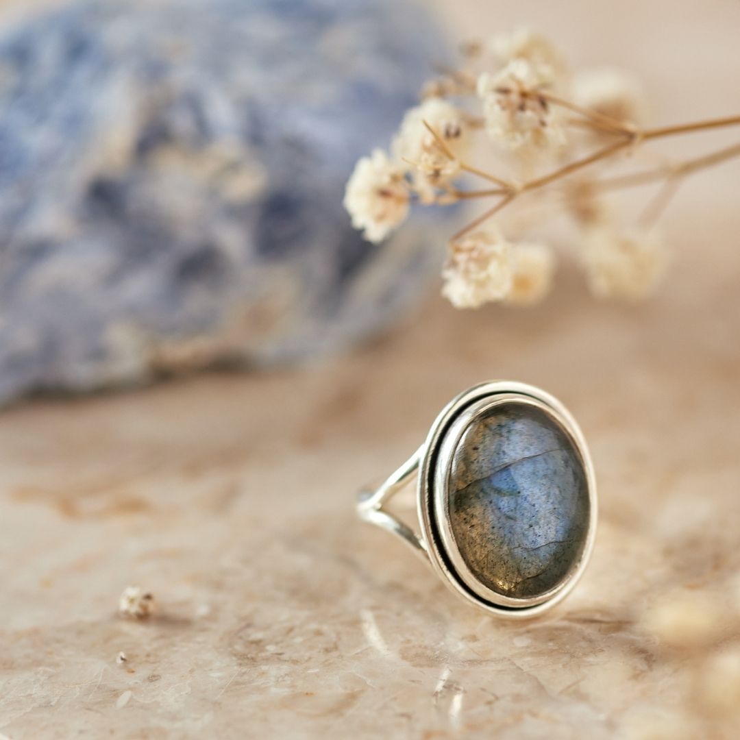Aylin Labradorit Ring Silber