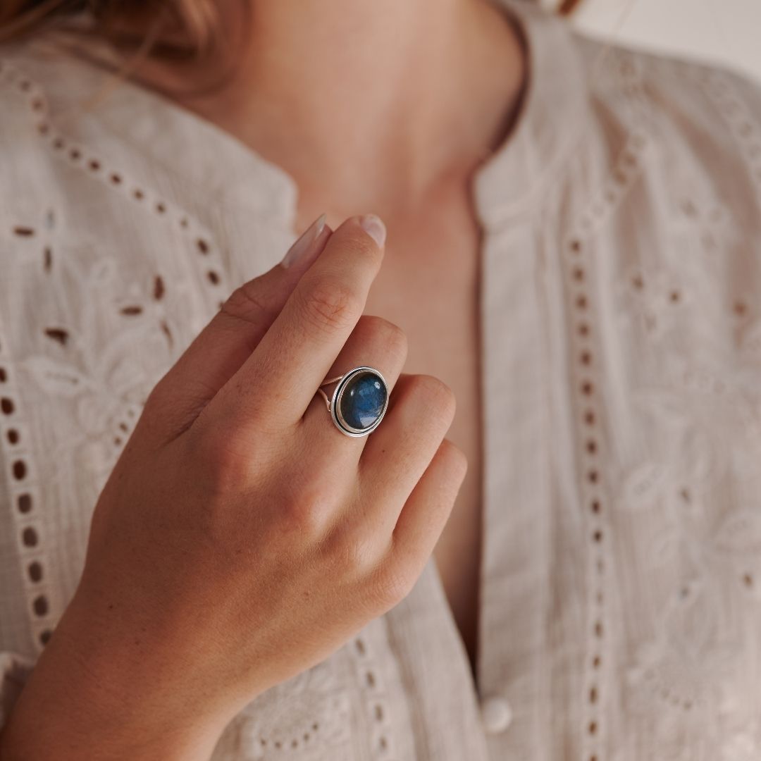 Aylin Labradorit Ring Silber