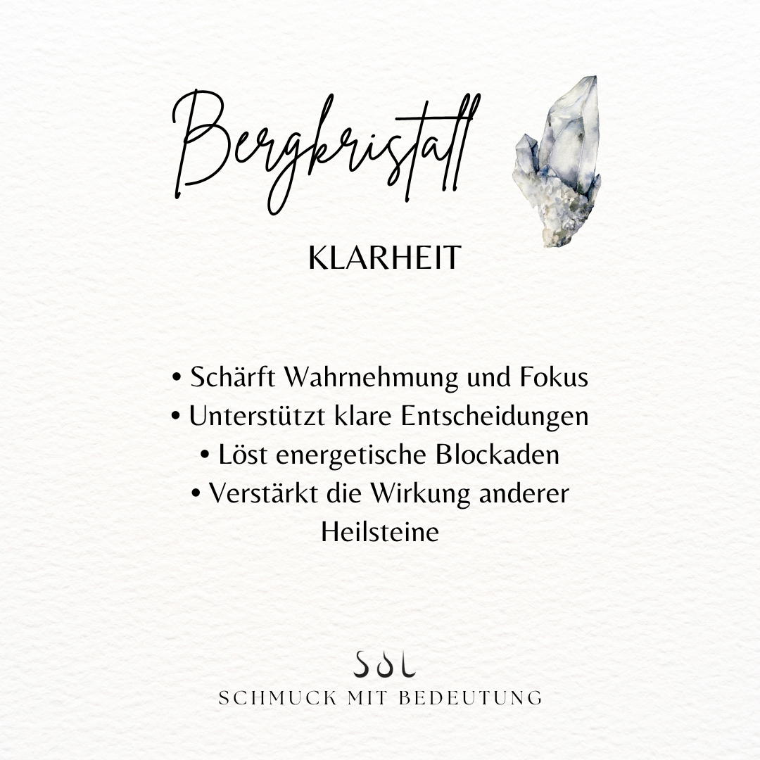 Wassermann Bergkristall Charm Golden