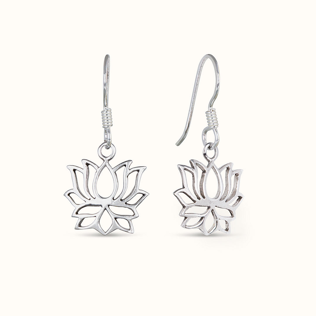 Lotus Ohrhänger Silber