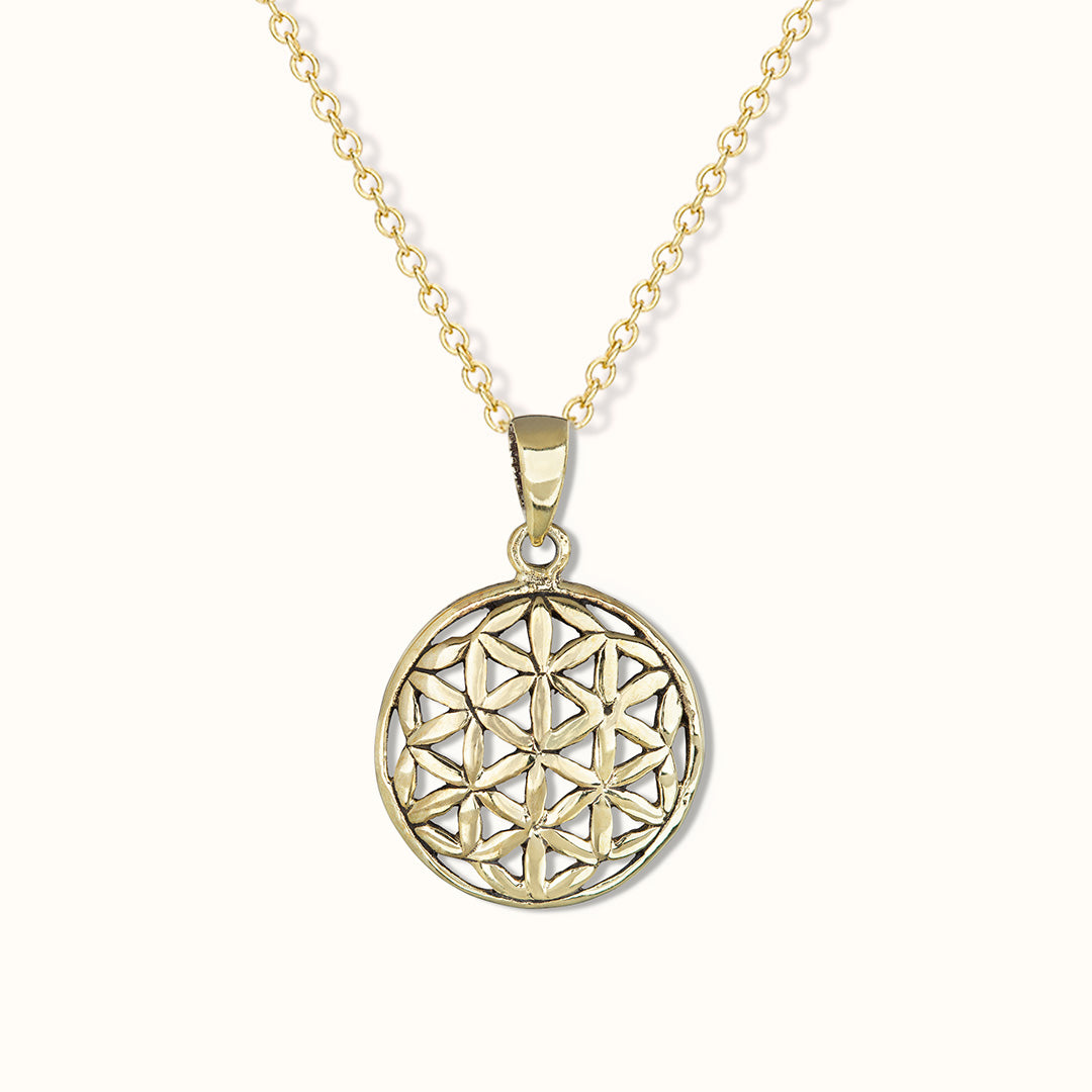 Blume des Lebens Charm Golden