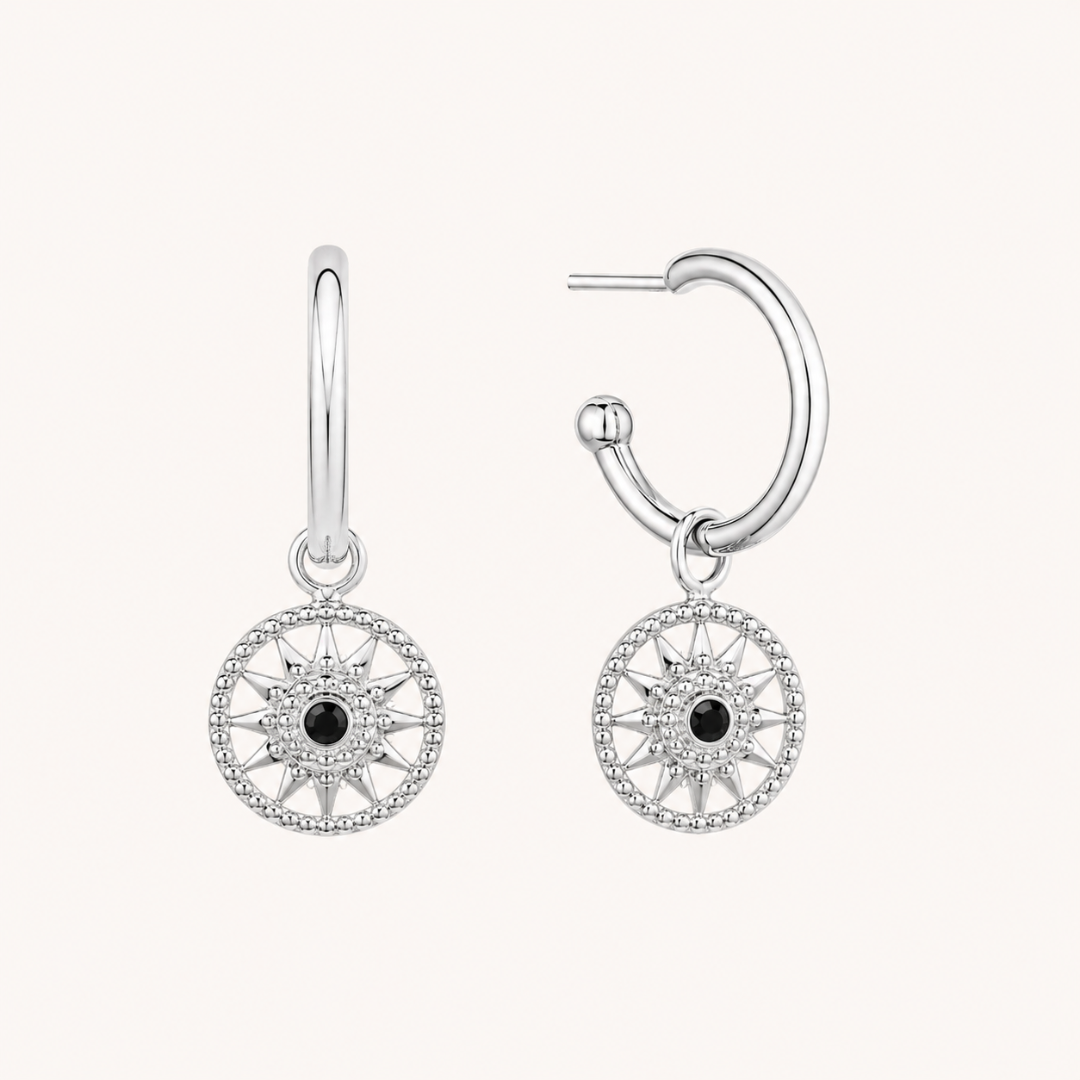Elara Spinell Hoops Silber
