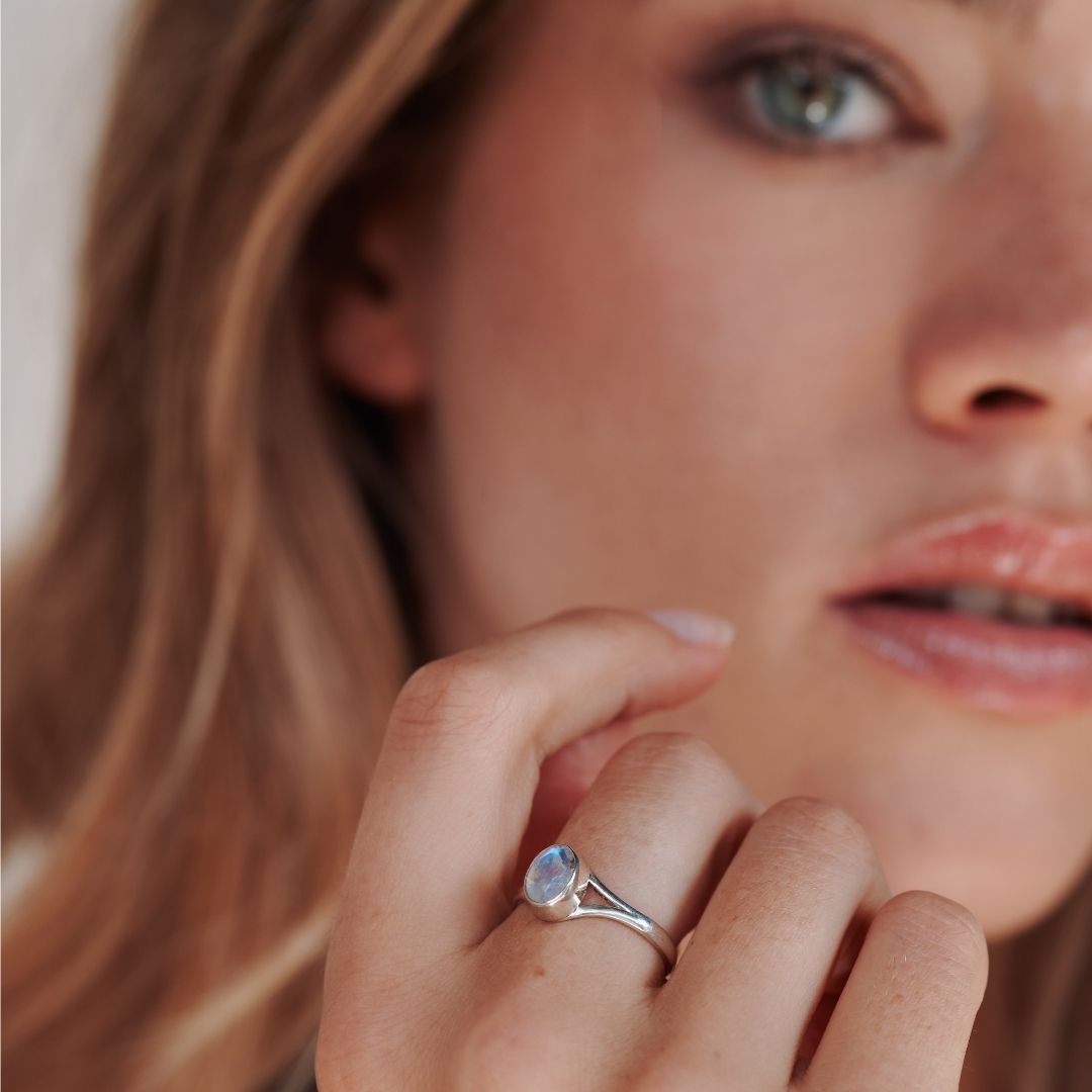 Kaleo Topas Ring Silber