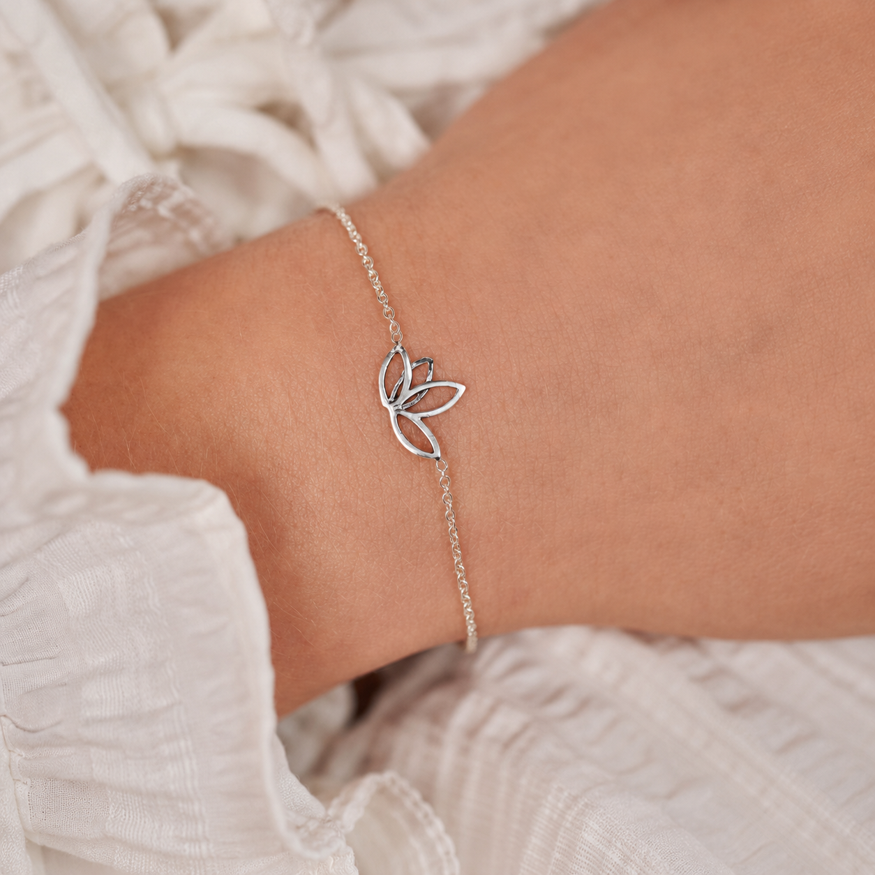 Lotus Armband Silber