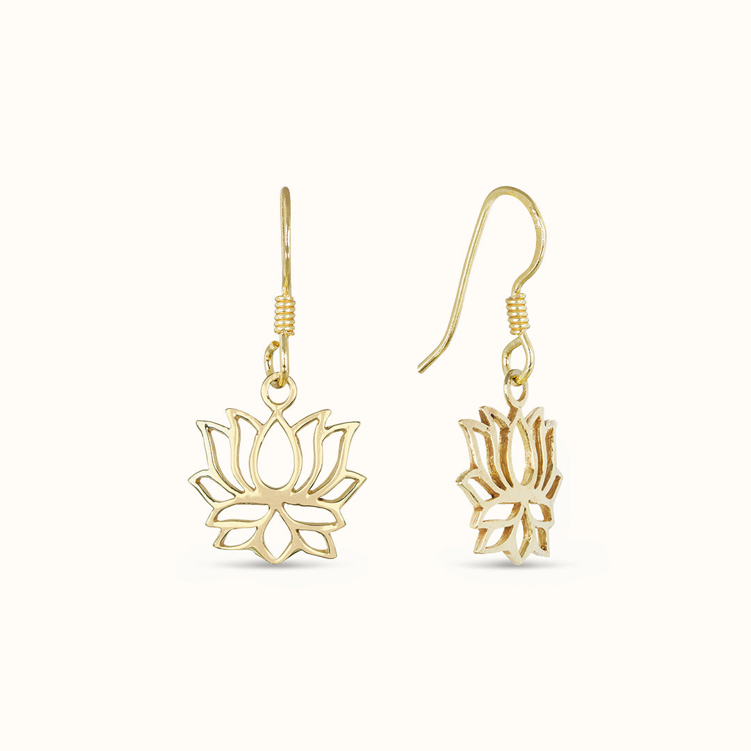 Lotus Ohrhänger Golden