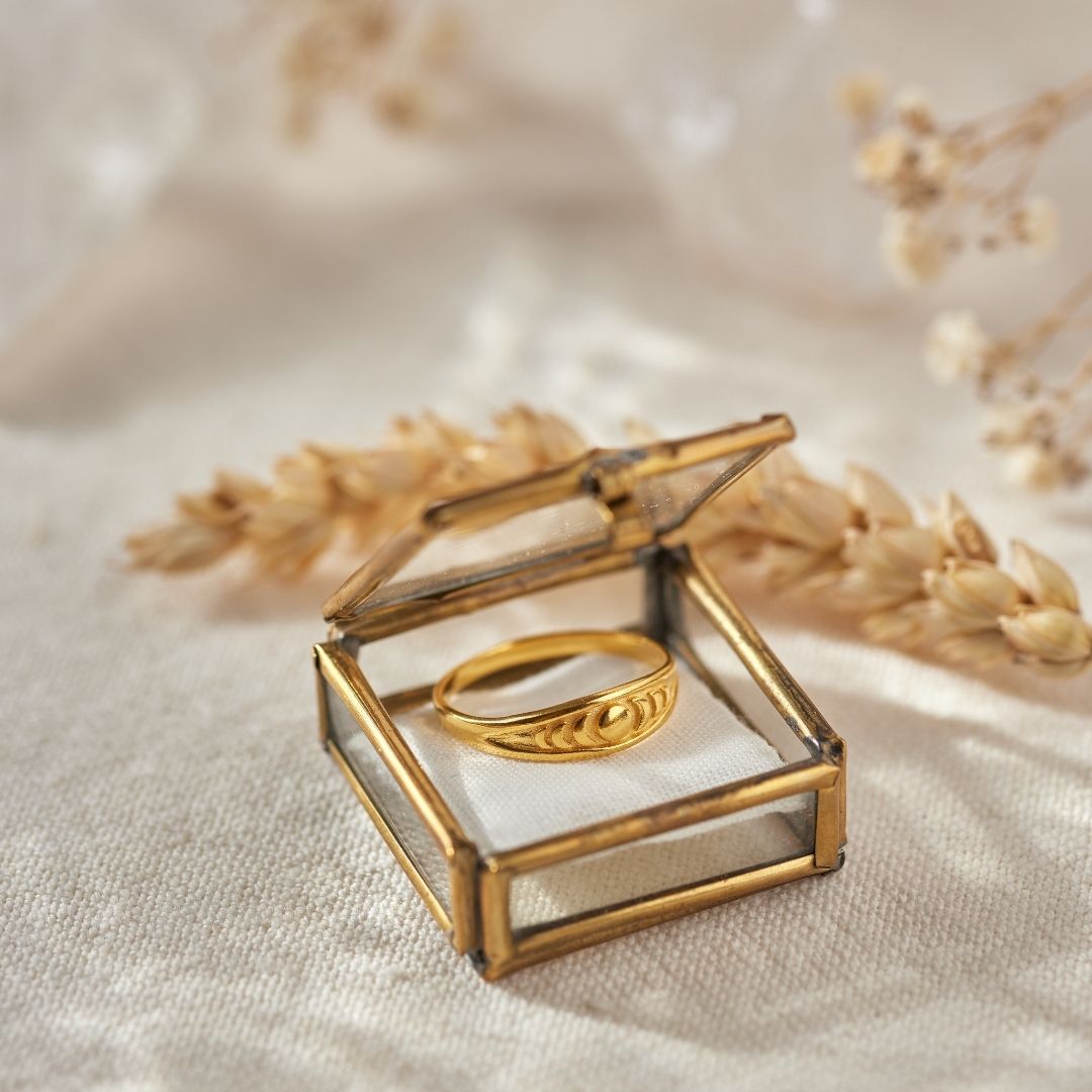Moon and Back Ring Golden