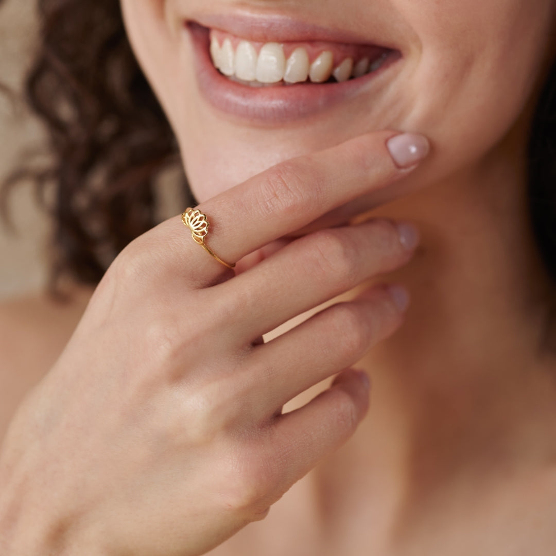 Padma Lotus Ring Golden