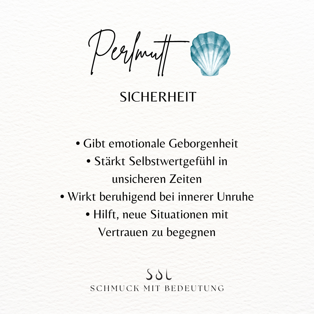 Aries Blaues Perlmutt Ring Silber
