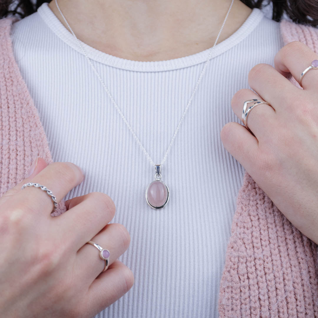 Aylin Rosenquarz Charm Silber - Spirit of Liebs