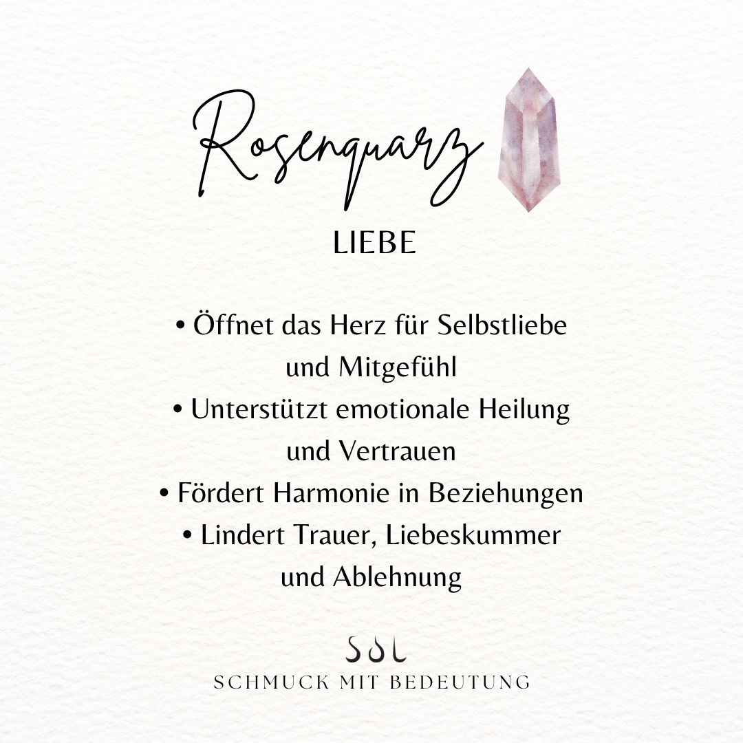 Nimbus Rosenquarz Charm Golden