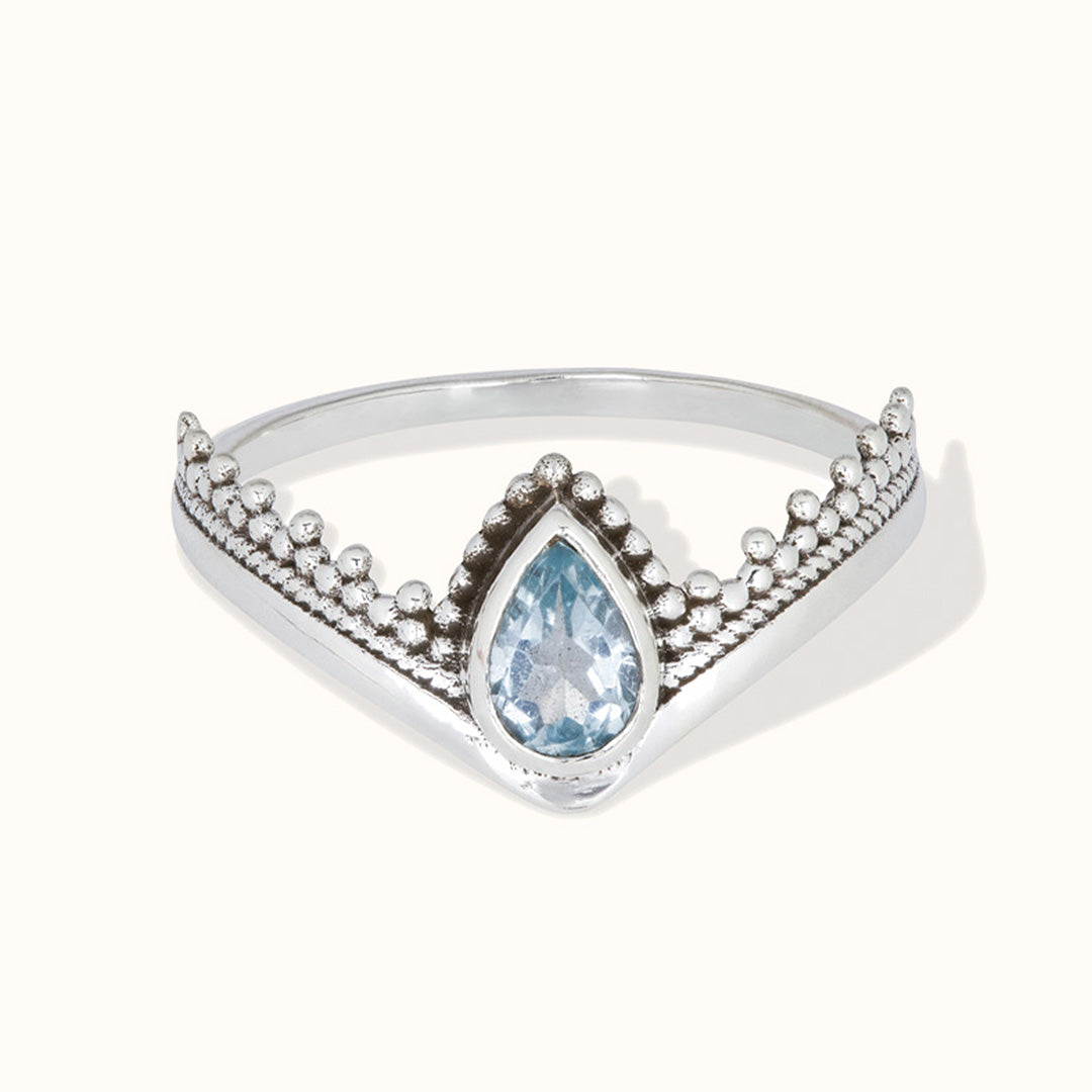 Tiara Topas Ring Silber