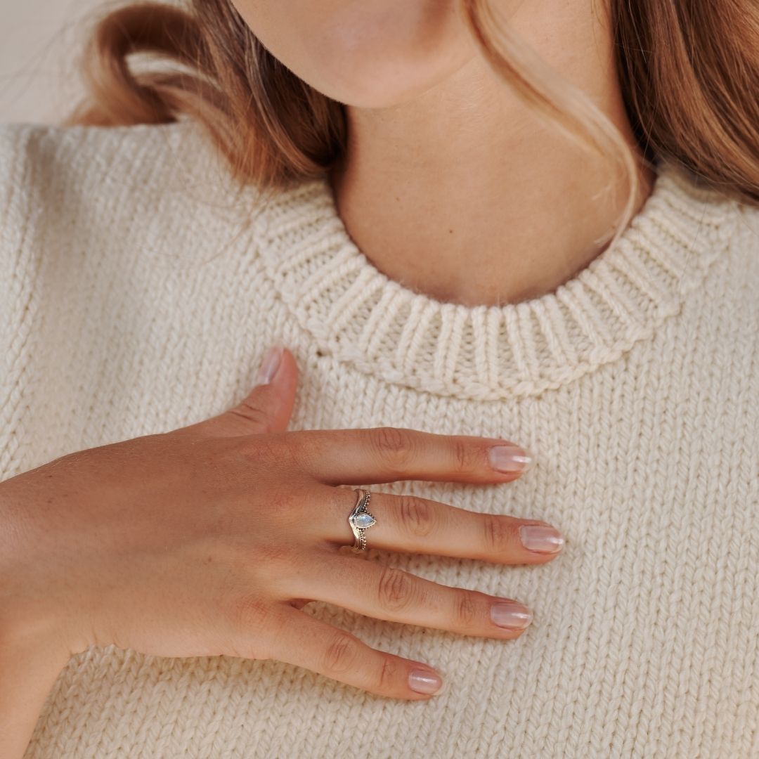 Tiara Topas Ring Silber