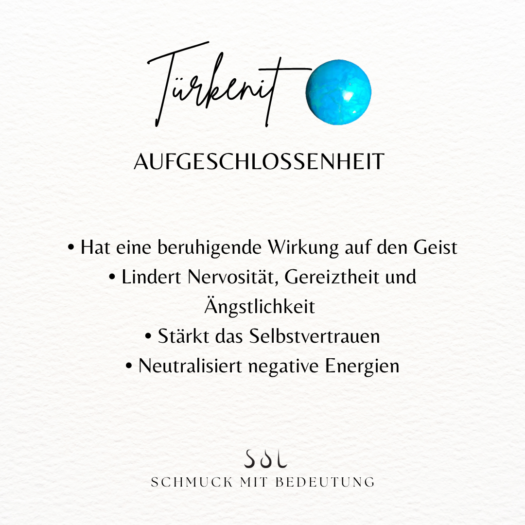 Inka Türkenit Charm Silber