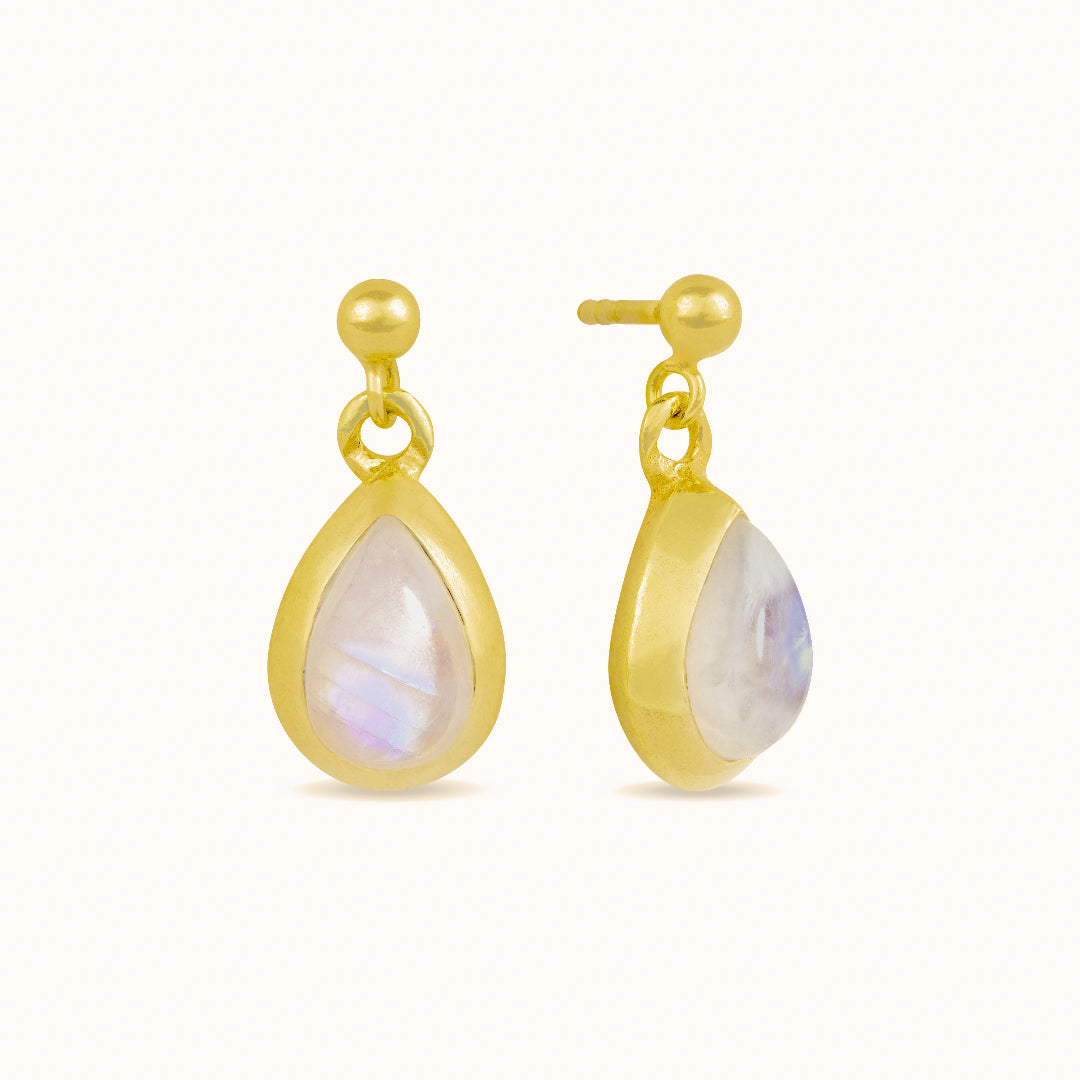 Agua Mondstein Ohrringe Golden