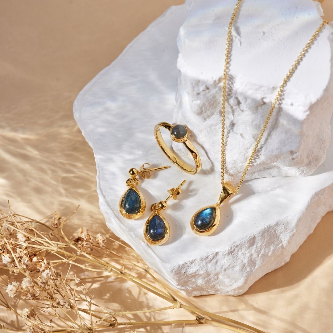 Agua Labradorit Golden Set