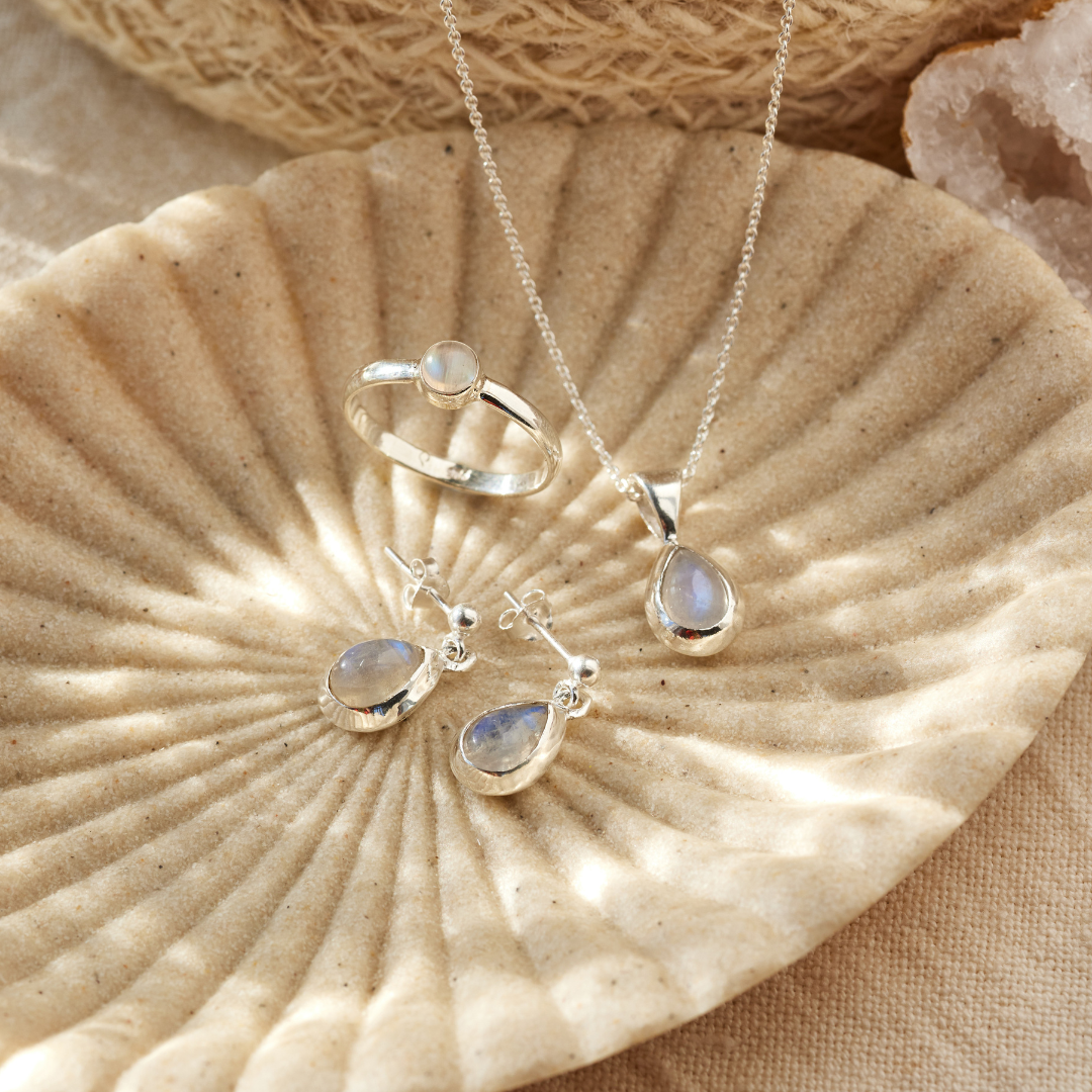 Agua Mondstein Silber Set