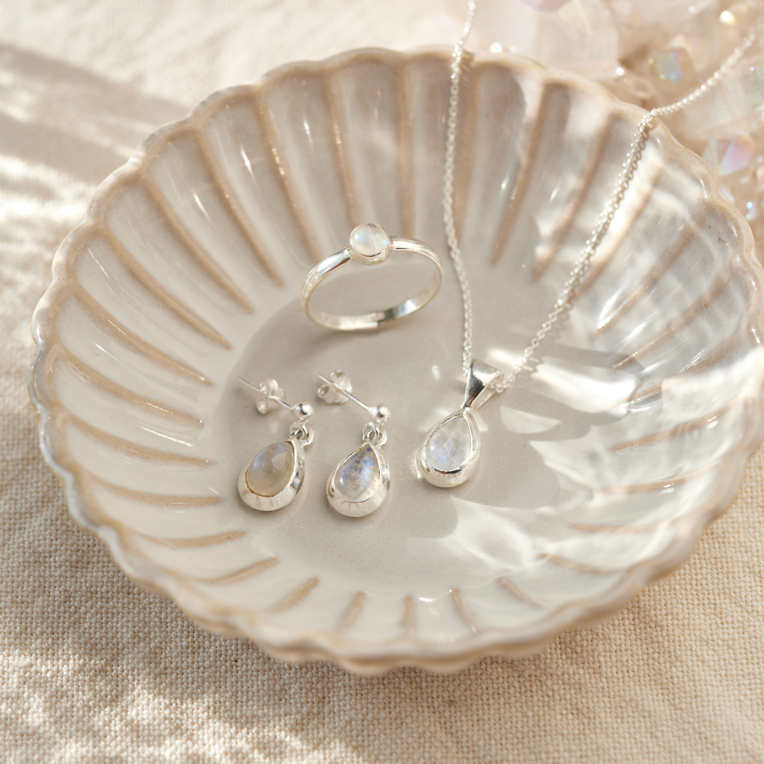 Agua Mondstein Silber Set