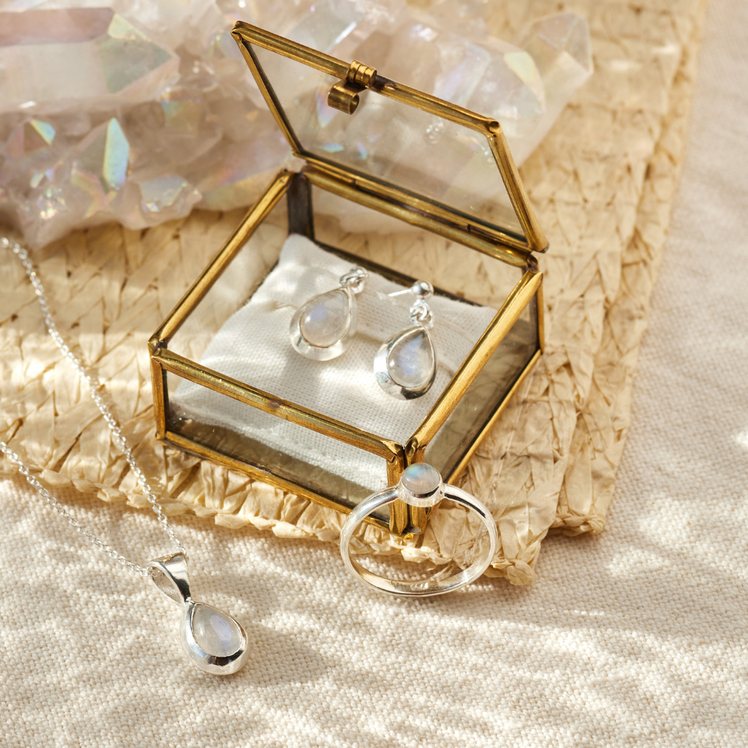 Agua Mondstein Silber Set