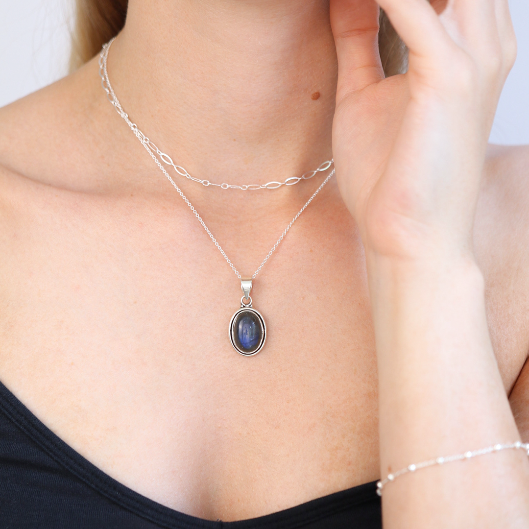 Aylin Labradorit Charm Silber - Spirit of Liebs