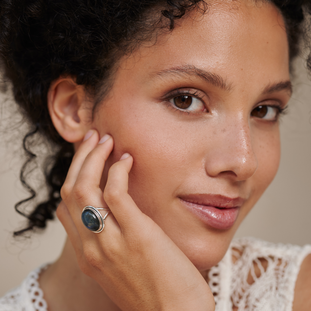 Aylin Labradorit Ring Silber