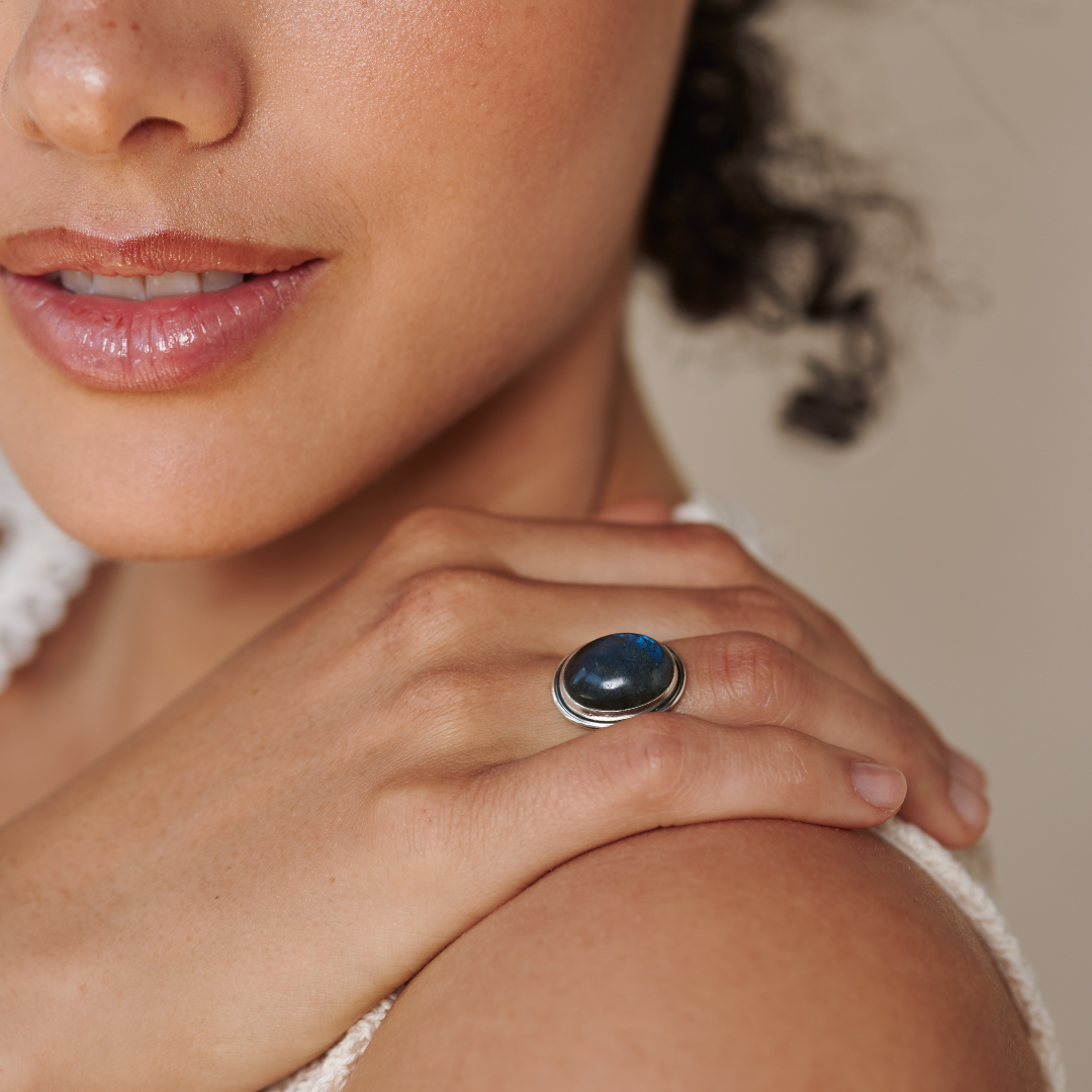 Aylin Labradorit Ring Silber