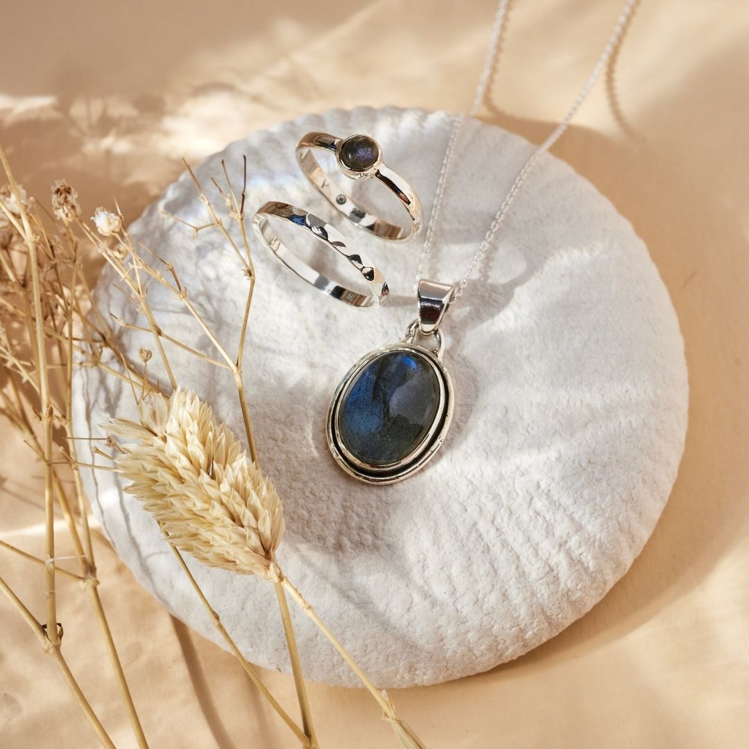 Aylin Labradorit Silber Set