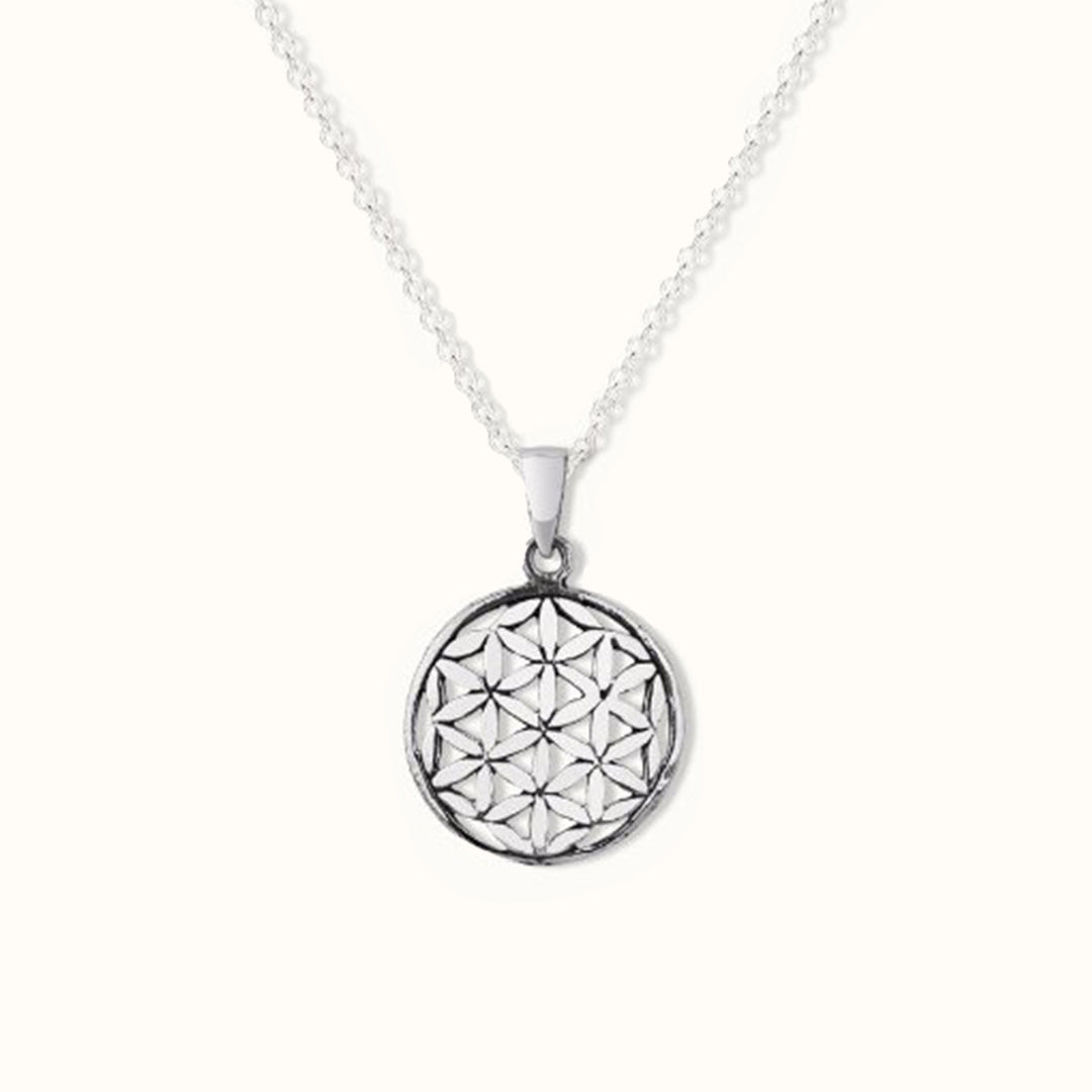 Blume des Lebens Charm Silber