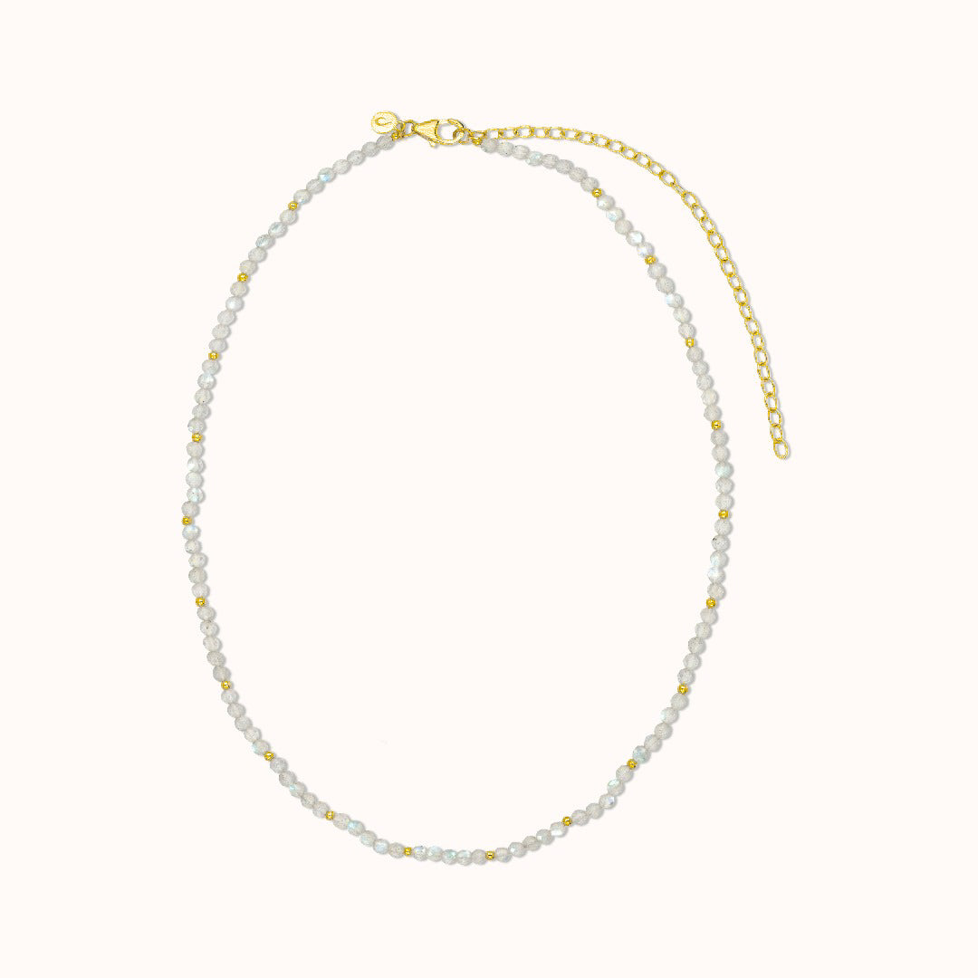 "Breathe in, breathe out" Labradorit Kette Golden