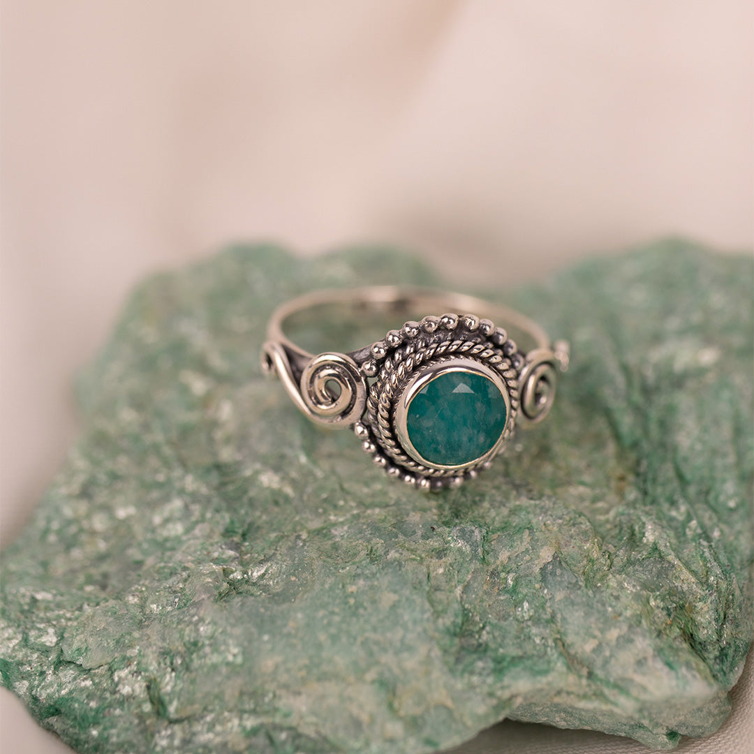 Dara Amazonit Ring Silber - Spirit of Liebs