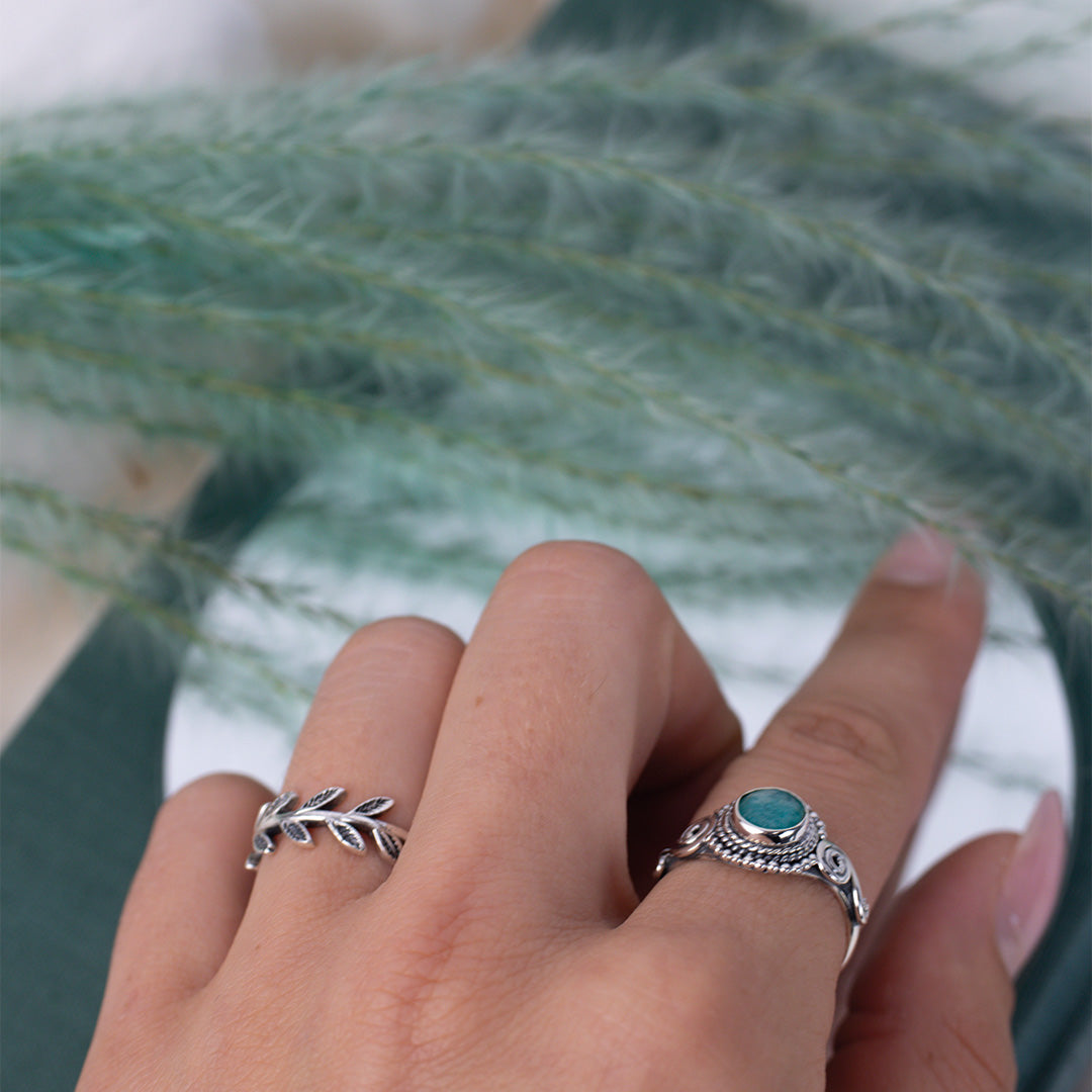 Dara Amazonit Ring Silber - Spirit of Liebs