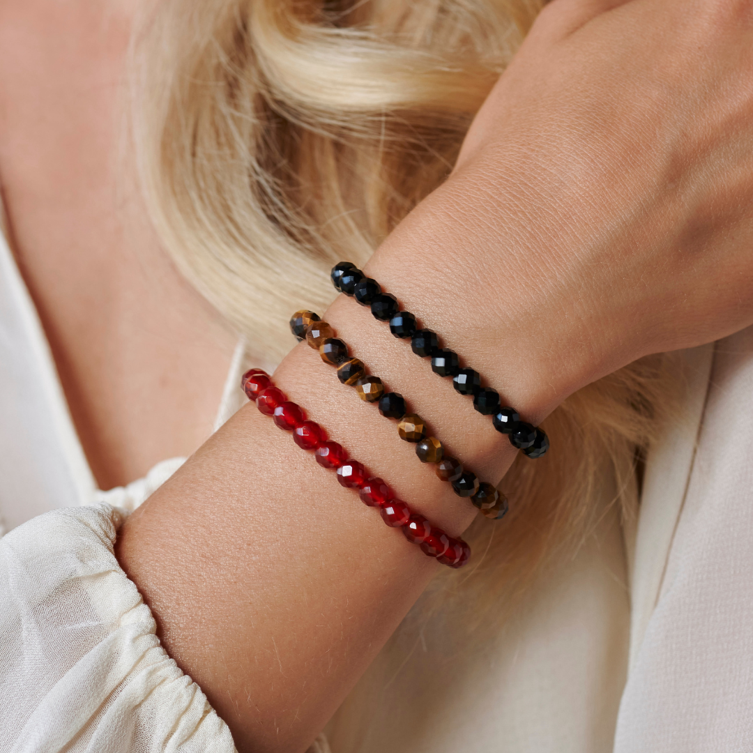 ENERGIZE Set Karneol, Tigerauge, Onyx