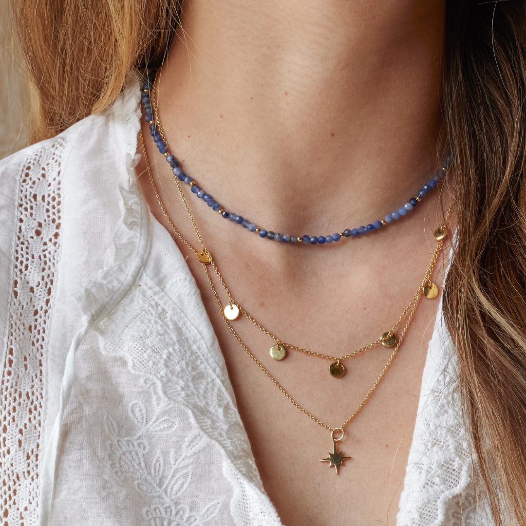 "Fly me to the moon" Kette Golden
