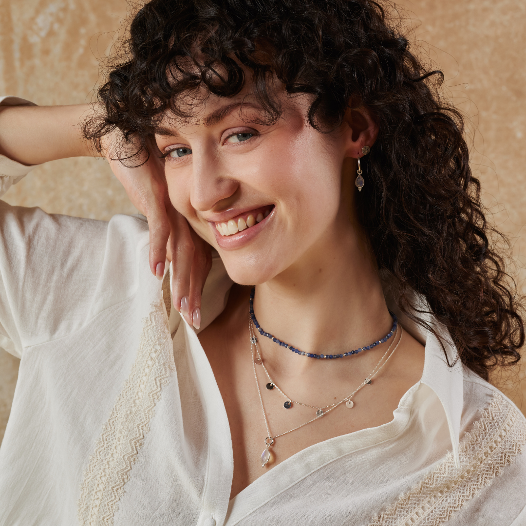 Luna Mondstein Silber Set