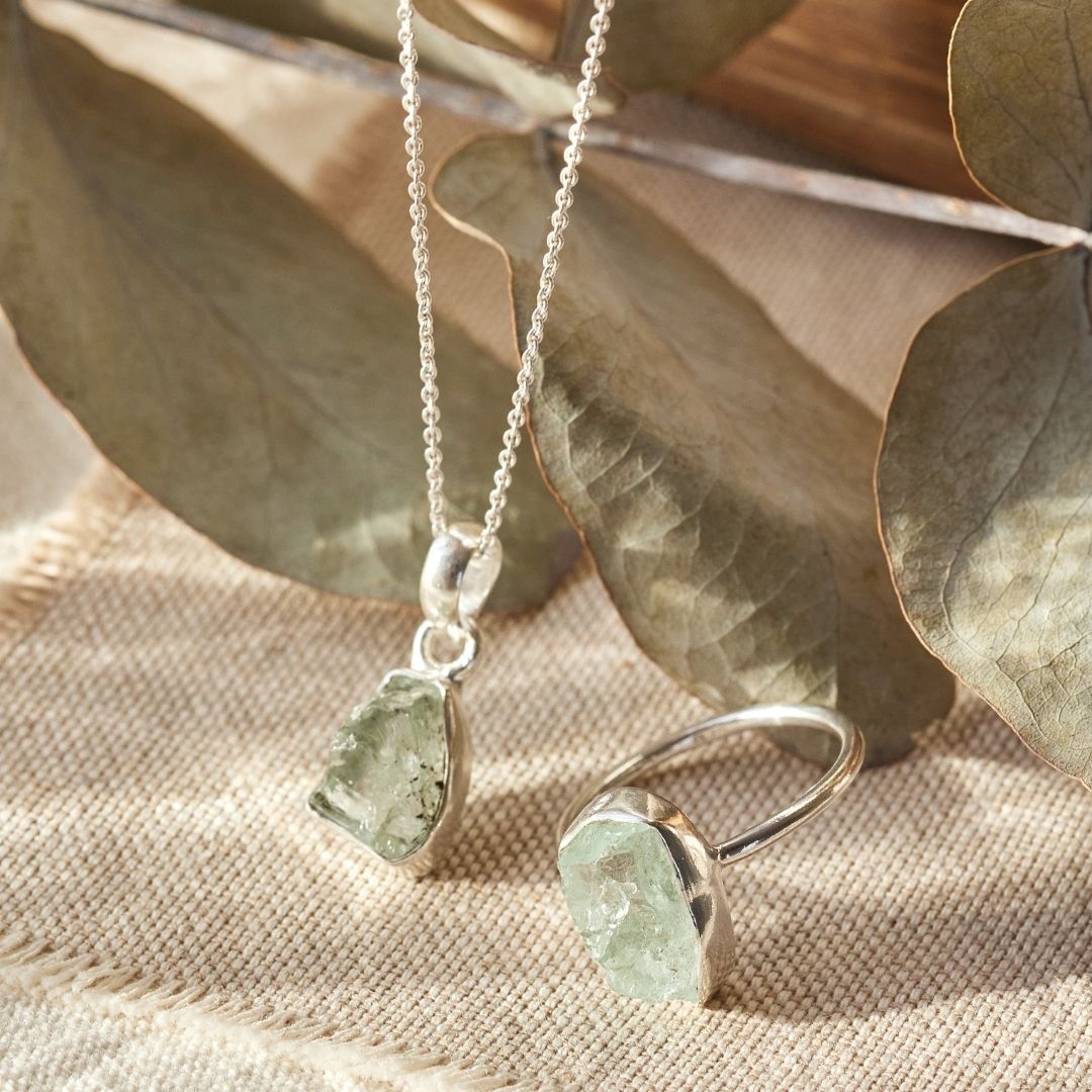 Gaia Aquamarin Ring Silber