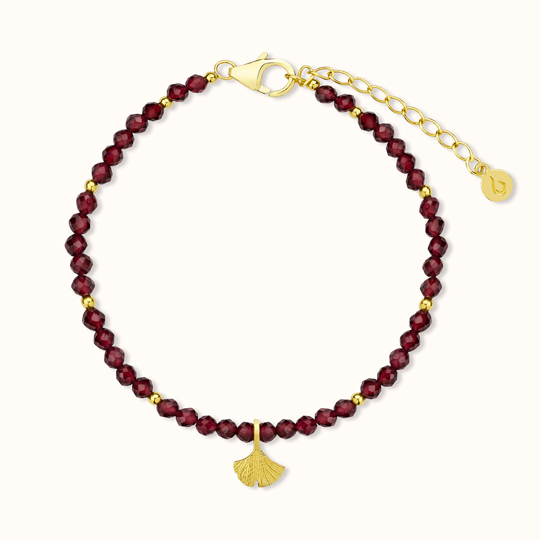 "Graceful. Grounded. Powerful" Ginkgo Armband Golden