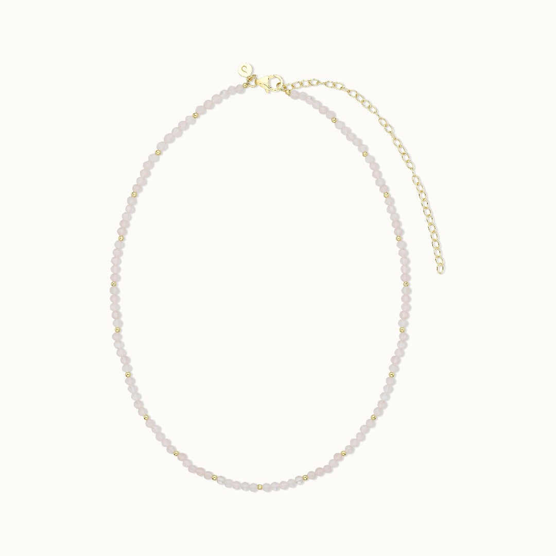 "I am loved" Rosenquarz Kette Golden - Spirit of Liebs