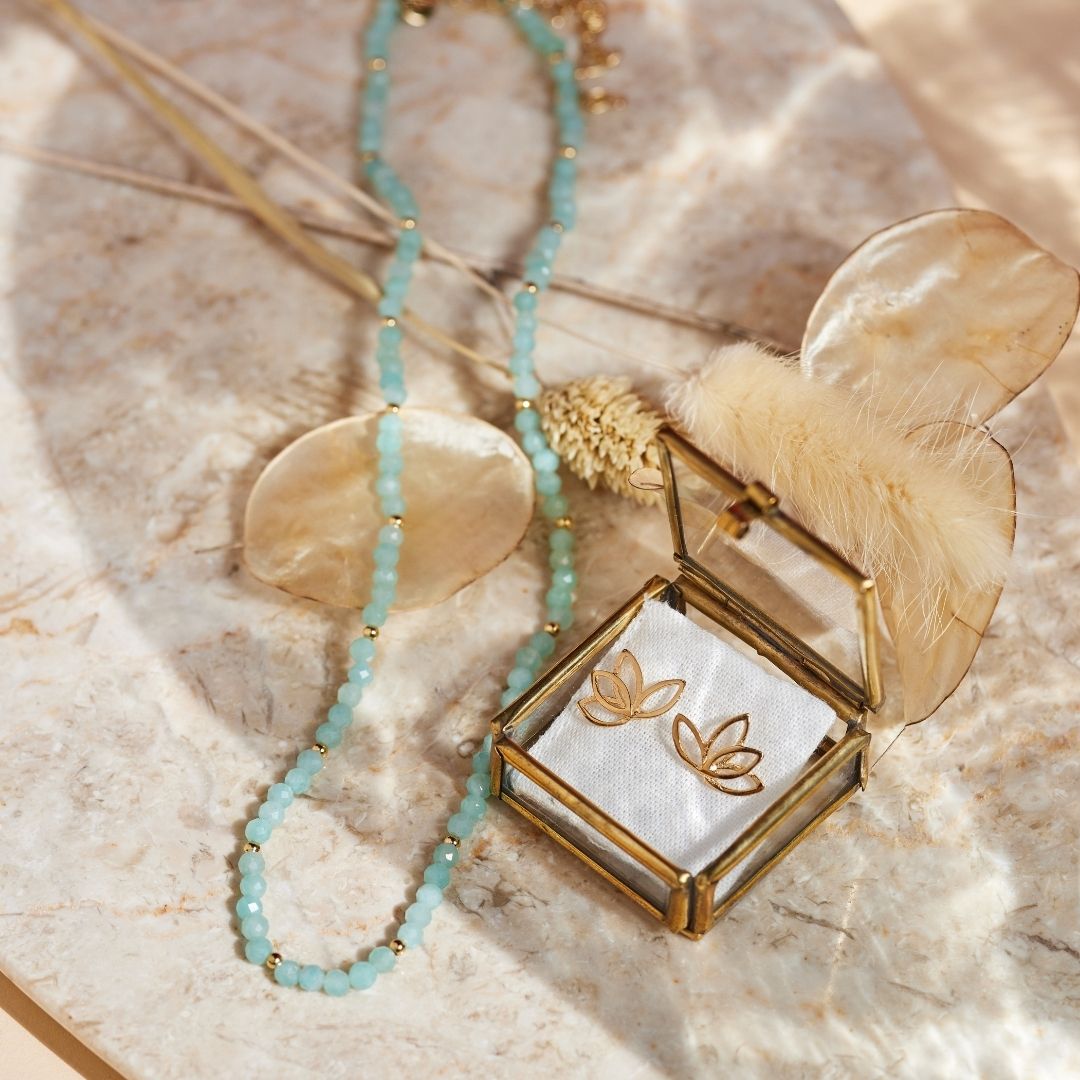 “I can and I will” Amazonit Golden Set